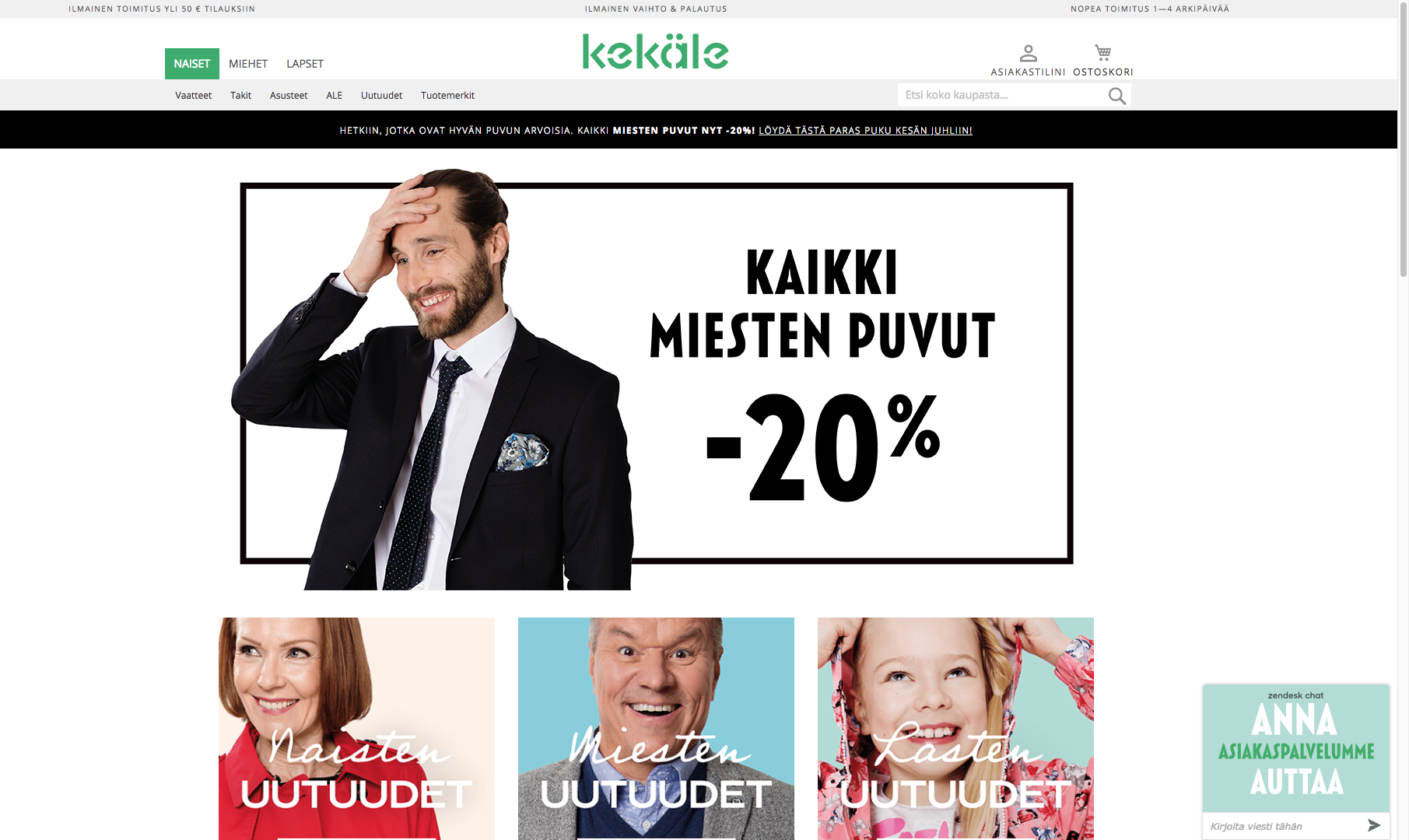 Vaatekauppa Kekäle | Keikari.com